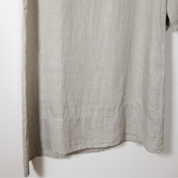 Rosemarine Linen Midi Relaxed Shift Dress Beige Taupe Neutral Minimalist Size M - Picture 4 of 11